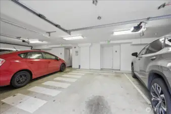 Dedicated indoor garage (plus dedicated outdoor space as well)
