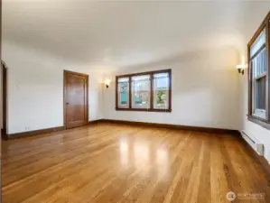 Fresh Paint and beautifully maintained Mahogany millwork and doors