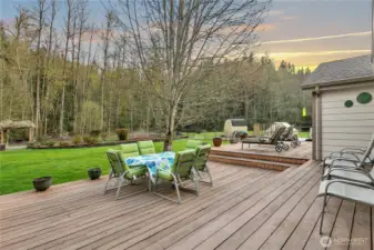 outdoor dining facing the river.