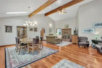 Huge great room off of the kitchen.