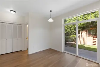 Pantry closet next to 1/2 bath