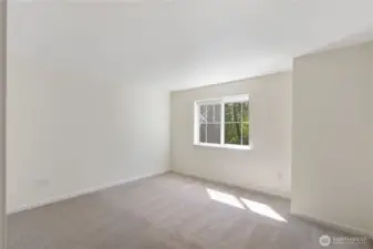 New window blinds throughout.