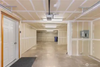 Extended 2 car tandem garage.