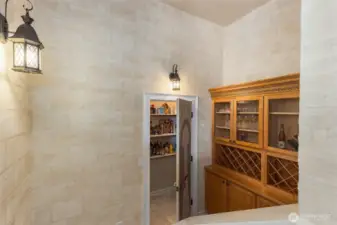 Walk-in pantry and wine cellar