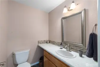 Main level half bath.