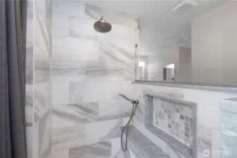 Custom walk-in shower.