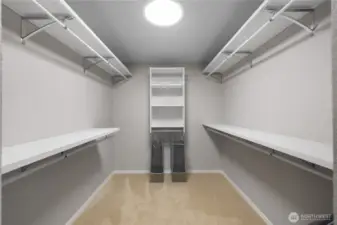 Enormous walk in closet of course!