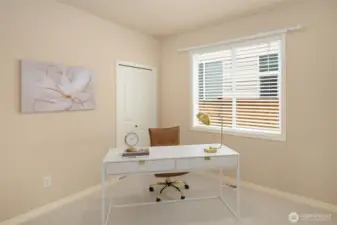 Main Floor 5th Bedroom or Home Office Next to 3/4 bath