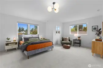 Upstairs, enjoy the generously sized primary suite.
