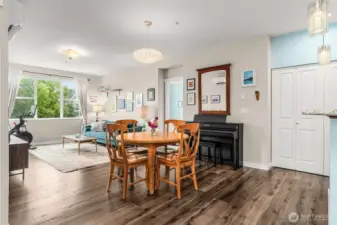 open floor plan in this spacious condo home