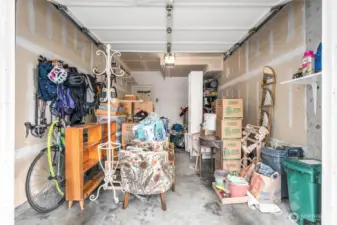 garage that is accessed from inside the home
