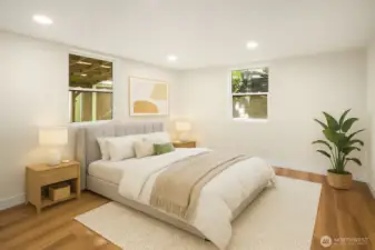Downstairs Bedroom, Virtually Staged