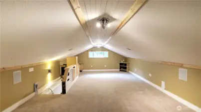 This huge studio space sits above the garage and is a great flex/bonus space from the home to create your own space.