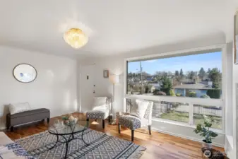 Well-proportioned and filled with natural light from large front-facing windows.