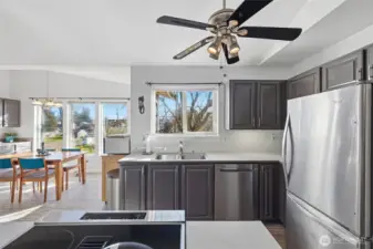 East facing mountain view on clear days.