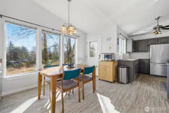 Deck just off of the dining room.