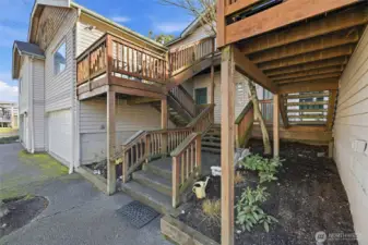 New deck and stairwell railings budgeted and scheduled for replacement spring of 2026.