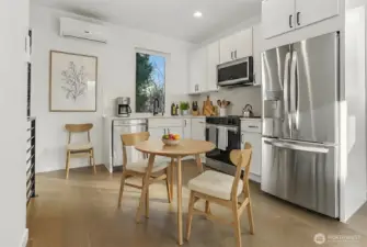 Virtually stage kitchen/eating area