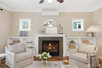 The home is filled with thoughtfully placed windows allowing natural light, yet maintaining privacy.