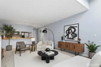 Plenty of room to add a dining table. Virtually Staged.