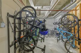 Bike storage.