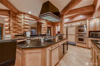 Full island with double grills and hood.