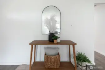 Step inside to a thoughtfully designed entry nook—ideal for coats, shoes, or future built-ins.