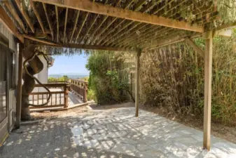 Covered VIEW patio with hot tub hookup. Enjoy the privacy while still  taking in the views.