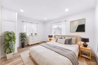 Virtually Staged primary bedroom