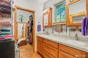 Primary Bathroom and Walk-in closet