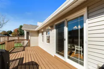 Sliding doors off Dining Room to Deck