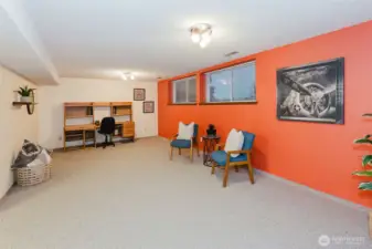Family room downstairs - large enough for office