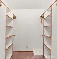 Walk IN Closet in Primary with Shelving