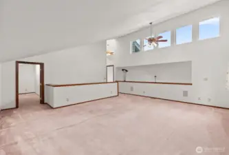 HUGE loft Rec Room with so much potential
