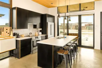 Stunning natural light showcase this lavish kitchen.