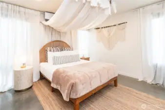 Look how spacious bedroom and such a nice relaxing feel.