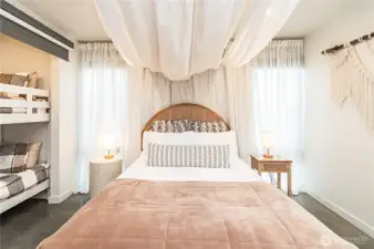 Here is a view of the other bedroom with a extra sleeping available. The more the merrier.