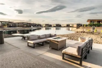 Enjoy time soaking in the lake and the beautiful views on this patio.