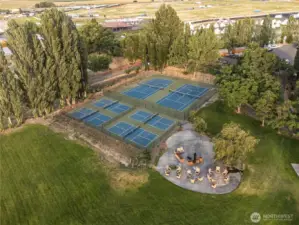 Enjoy a few games of pickle ball and then relax afterward.