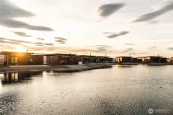 Enjoy the lake views at sunrise and sunset.