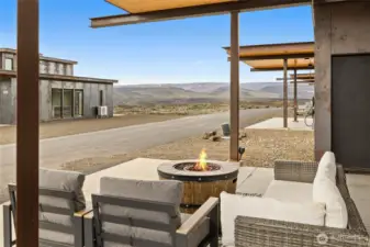 Enjoy a fire while relaxing outside