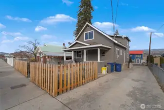 Driveway to rear storage area and off street parking