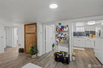 UNit B Living area and kitchen