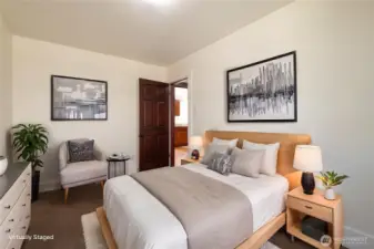 VIRTUALLY STAGED MAIN FLOOR ROOM AS BEDROOM