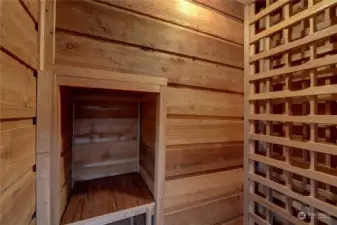 Wine cellar in garage