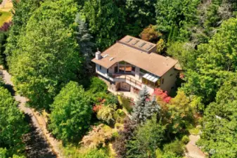 Secluded view home on hill