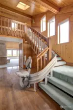 Beautiful staircase leads up to the bedrooms.