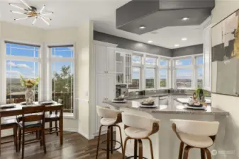 Kitchen with convenient breakfast nook