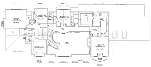 Upper level floorplan.