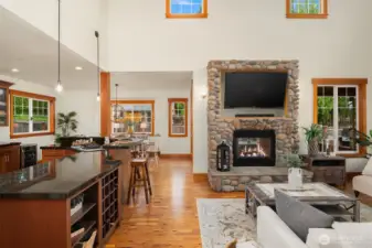 Austrailian Cypress flooring. Efficient radiant heat.